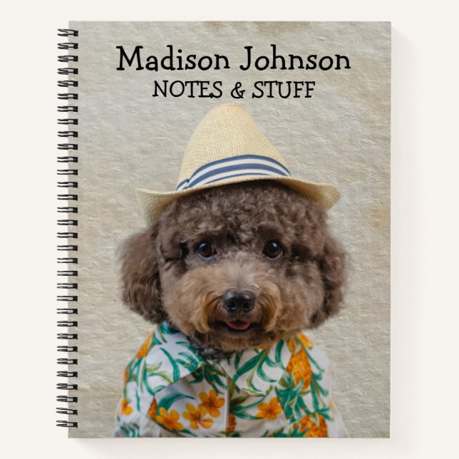 Zurück zum Spielzeug-Poodle-Notebook Notizbuch (Vorderseite)