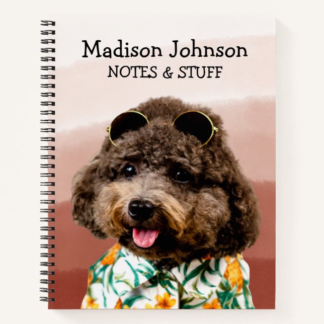 Zurück zum Spielzeug-Poodle-Notebook Notizbuch (Vorderseite)