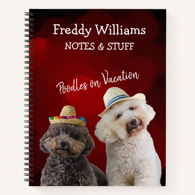 Zurück zum Spielzeug-Poodle-Notebook Notizbuch (Vorderseite)