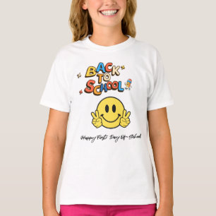 Zurück zum T - Shirt des Smileys in der Schule