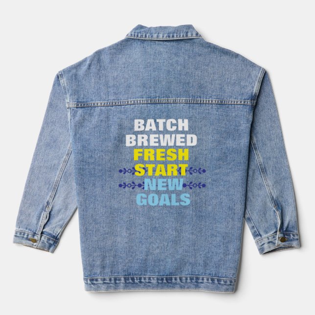 zurück zum Tri-Blend-Shirt der Schule Jeansjacke (Rückseite)