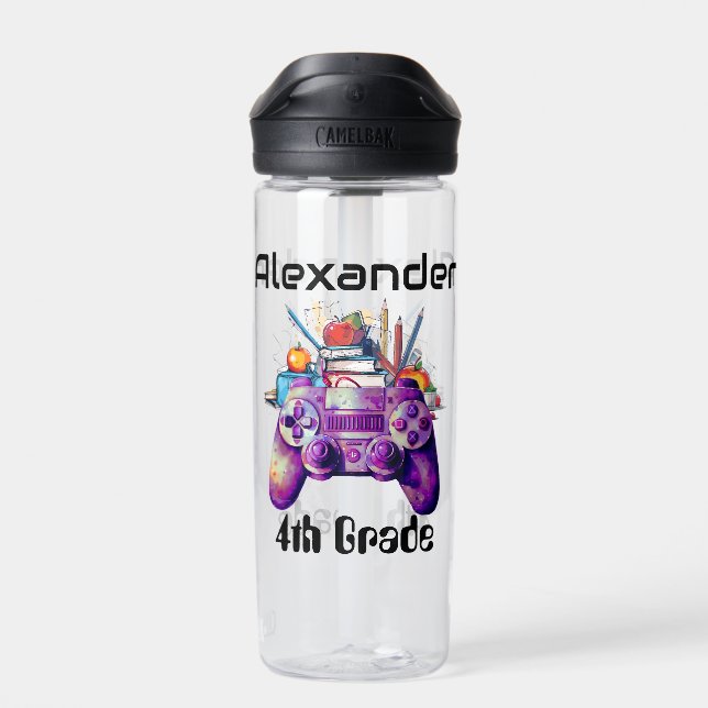Zurück zum Videospiel der Schule Trinkflasche (Rückseite)