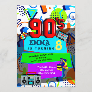 Zurück zur 90er-Party Einladung