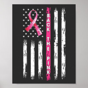 Zurück zur Brustkrebs-Aufklärung der rosa Flachban Poster