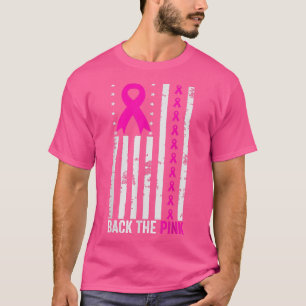 Zurück zur Brustkrebs-Aufklärung der rosa Flachban T-Shirt