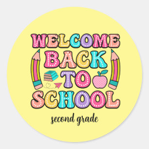Zurück zur farbenfrohen Grundschule Sticker