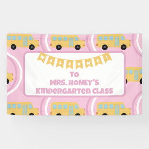 Zurück zur Klassenlehrerin Boho Retro Banner