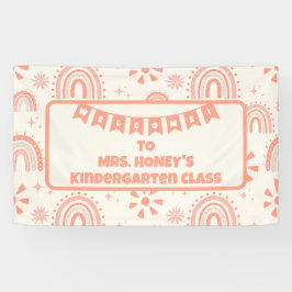 Zurück zur Klassenlehrerin Boho Retro Banner