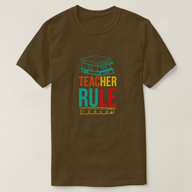 Zurück zur Lehrerregel T-Shirt (Design vorne)