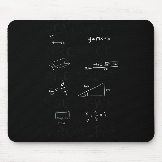 Zurück zur Mathematik in der Schule für Mädchen Ju Mousepad (Vorne)