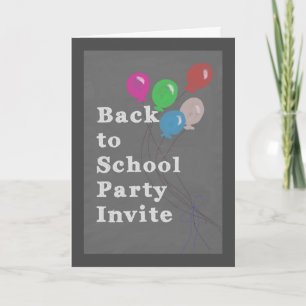 Zurück zur Party Einladung der Schule, Chalkboard
