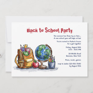 Zurück zur Party Einladung des Schultages