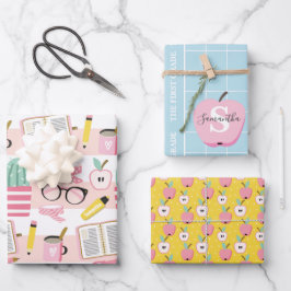 Zurück zur Personalisierten Monogramm-Schule Geschenkpapier Set