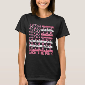 zurück zur rosa Brustkrebserkrankung Uns Flagge T-Shirt