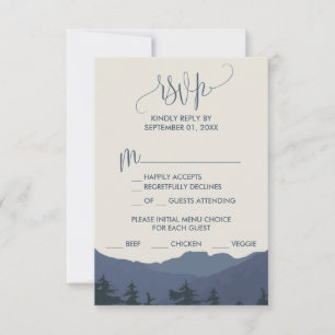 Zurück zur RSVP-Karte des Mountains-Menüs RSVP Karte