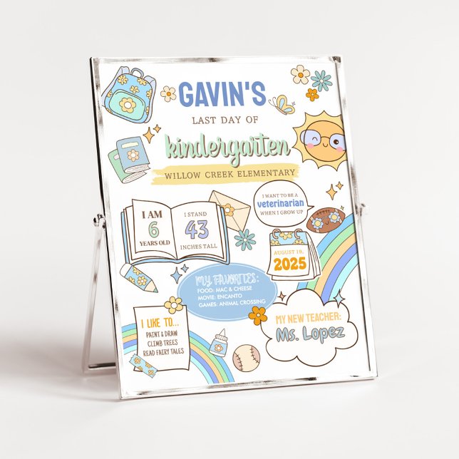 Zurück zur Schulabteilung Letzten Tag Poster (Last Day Back to School Board Sign)