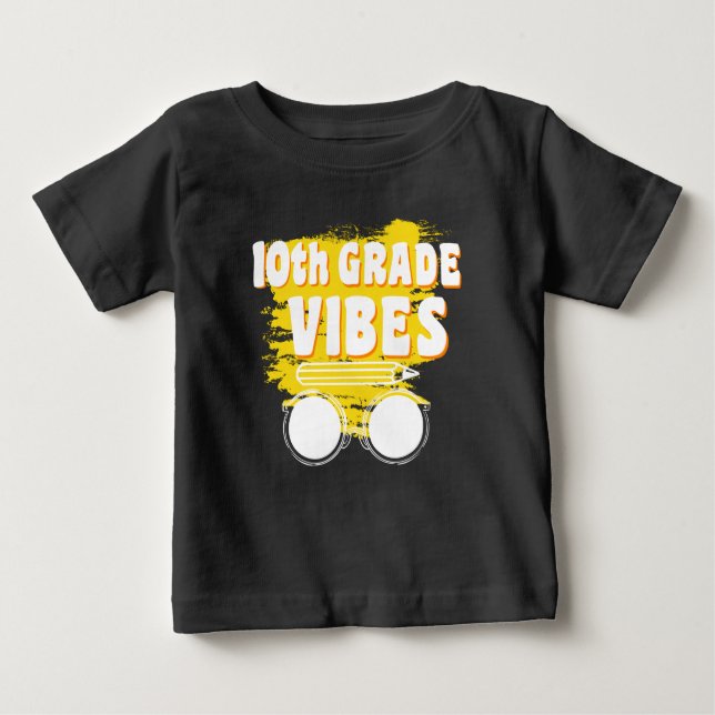 Zurück zur Schule 10. Klasse Vibes Shirt erster Ta (Vorderseite)