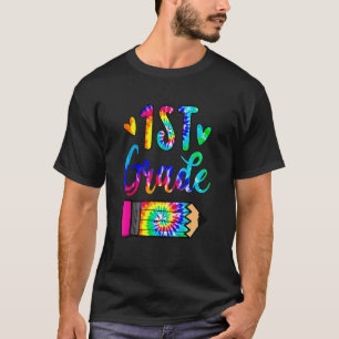 Zurück zur Schule 1. Klasse Lehrer Bleistift Tie D T-Shirt