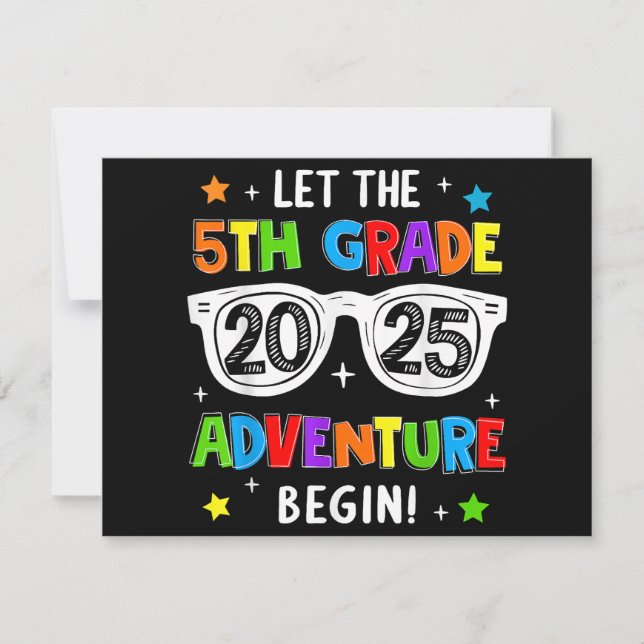 Zurück zur Schule 2025 Lass des 5. Save The Date (Vorderseite)