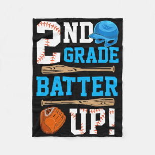 Zurück zur Schule 2. Klasse Batter Up Baseball Ers Fleecedecke