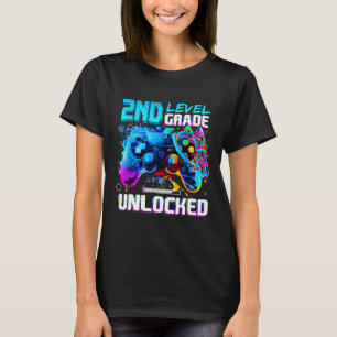 Zurück zur Schule 2. Klasse freigeschaltet Gamer K T-Shirt