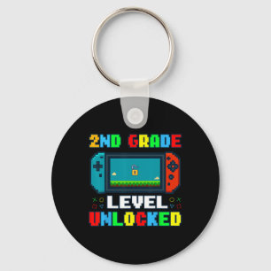 Zurück zur Schule 2. Klasse freigeschalteter Gamer Schlüsselanhänger