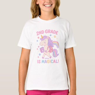 Zurück zur Schule 2. Klasse ist Zaubernpastel T-Shirt