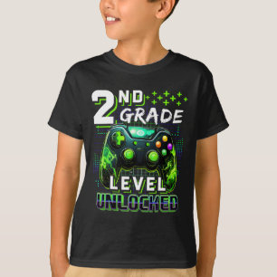 Zurück zur Schule 2. Klasse Jungen Gamer Erster Sc T-Shirt
