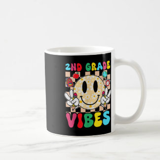Zurück zur Schule 2. Klasse Vibes Lächeln Gesicht Kaffeetasse