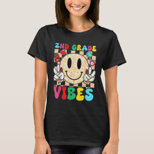 Zurück zur Schule 2. Klasse Vibes Smiley Gesicht Z T-Shirt