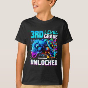 Zurück zur Schule 3. Klasse freigeschaltet Gamer K T-Shirt
