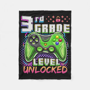 Zurück zur Schule 3. Klasse Jungen Gamer Erster Sc Fleecedecke