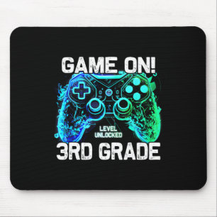 Zurück zur Schule 3. Klasse Jungen Gamer Erster Sc Mousepad