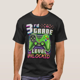 Zurück zur Schule 3. Klasse Jungen Gamer Erster Sc T-Shirt