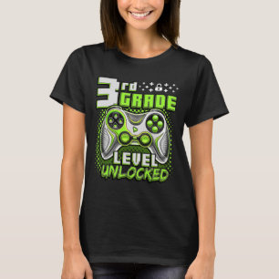 Zurück zur Schule 3. Klasse Jungen Gamer Erster Sc T-Shirt