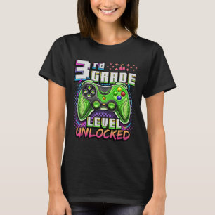 Zurück zur Schule 3. Klasse Jungen Gamer Erster Sc T-Shirt
