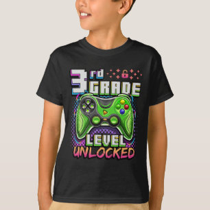 Zurück zur Schule 3. Klasse Jungen Gamer Erster Sc T-Shirt