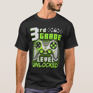 Zurück zur Schule 3. Klasse Jungen Gamer Erster Sc T-Shirt