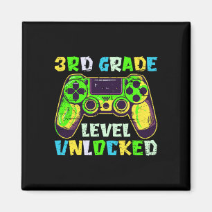 Zurück zur Schule 3. Klasse Jungen Gamer Erster Ta Magnet