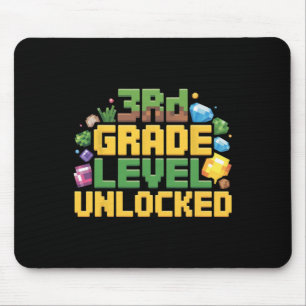 Zurück zur Schule 3. Klasse Jungen Gamer Erster Ta Mousepad