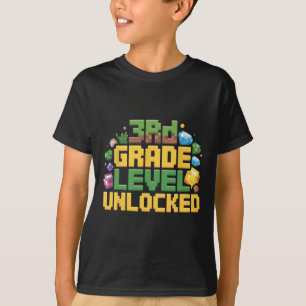 Zurück zur Schule 3. Klasse Jungen Gamer Erster Ta T-Shirt