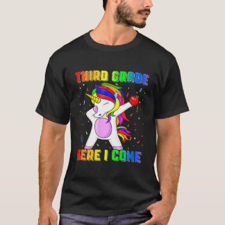 Zurück zur Schule 3. Klasse Unicorn Dabbing Kinder T-Shirt