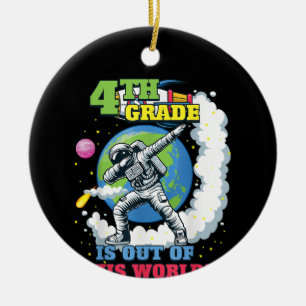 Zurück zur Schule 4. Klasse Weltraum außerirdisch Keramik Ornament