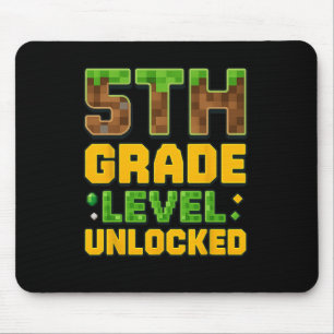 Zurück zur Schule 5. Klasse Jungen Gamer Erster Ta Mousepad