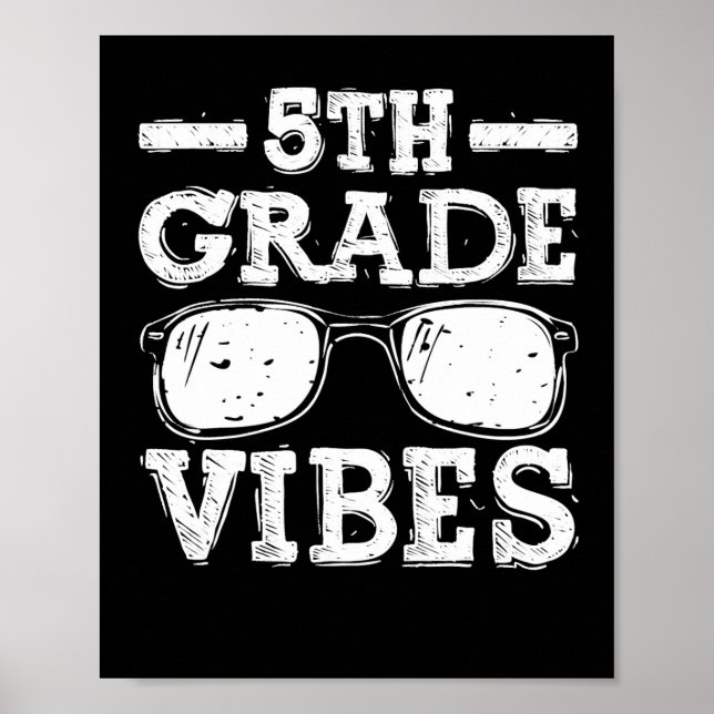 Zurück zur Schule 5. Klasse Vibes Poster (Vorne)