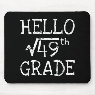 Zurück zur Schule 7. Klasse Square Wurzel von 49 M Mousepad