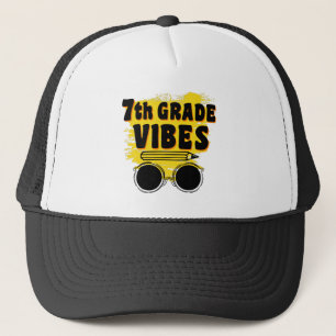 Zurück zur Schule 7. Klasse Vibes Shirt Erster Tag Truckerkappe