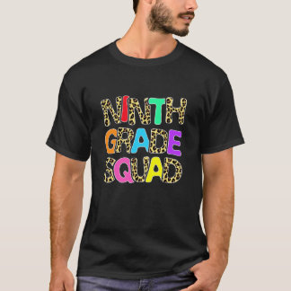 Zurück zur Schule 9. Klasse Gruppe Leopard Neunte T-Shirt