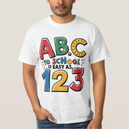 Zurück zur Schule - ABC Easy als 123 T-Shirt