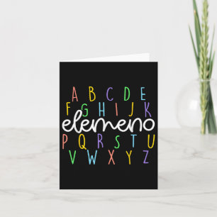 Zurück zur Schule abc Elemeno Kindergarten Lehreri Karte